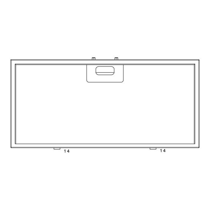 Fettfilter, unter, 432x202x4,2, 140218738015