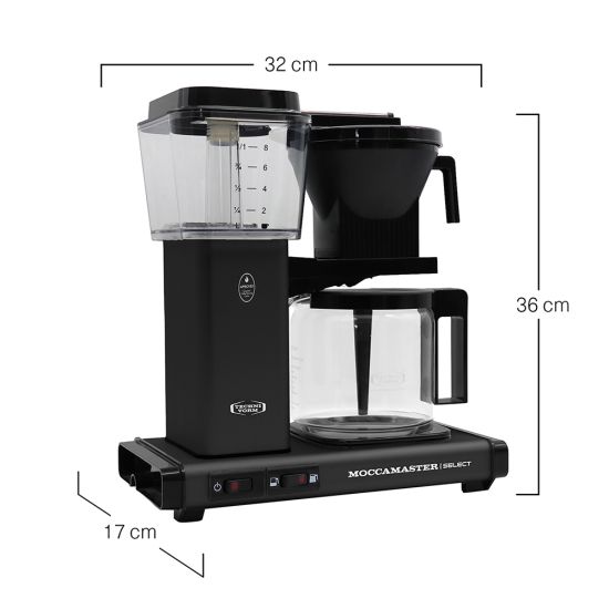 Moccamaster Kaffeeautomat KBG Select, Matt Black 53983